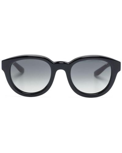 Giorgio Armani Round-frame Gradient-lenses Sunglasses - Black