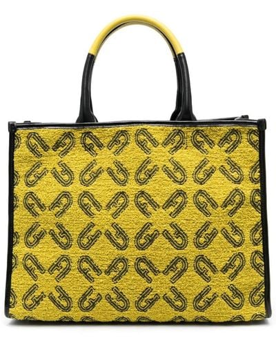 Furla Opportunity Monogram-pattern Tote Bag - Yellow
