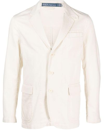 Polo Ralph Lauren Blazer en coton à simple boutonnage - Neutre