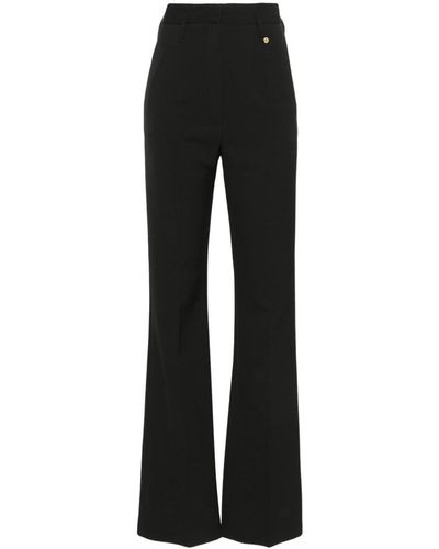 Nissa High-waisted Straight-leg Trousers - Black