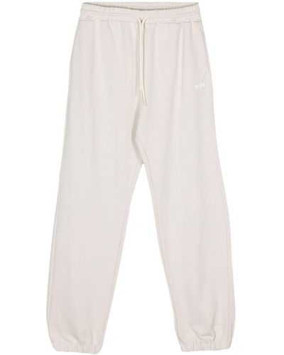 MSGM Pantaloni sportivi con stampa - Bianco