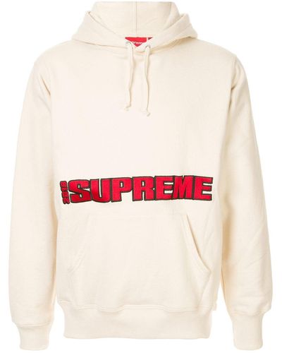 Supreme Kapuzenpullover mit Logo - Weiß