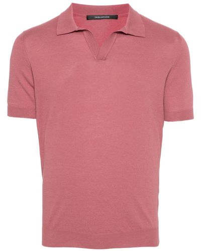 Tagliatore Keith Knitted Polo Shirt - Pink