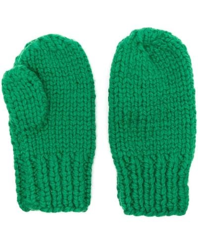 Maison Margiela Gebreide Handschoenen - Groen
