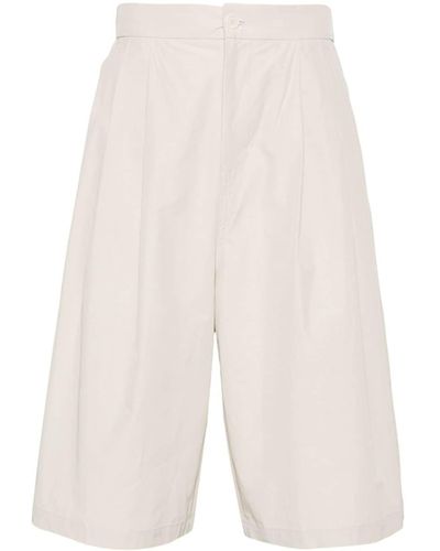 Amomento Two Tuck Wide Shorts - White