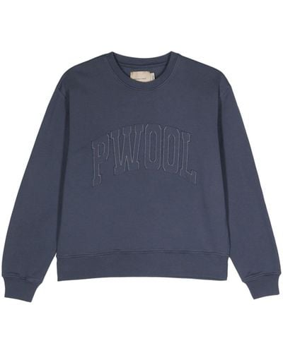 Paloma Wool Logo-appliqué Cotton Sweatshirt - Blue