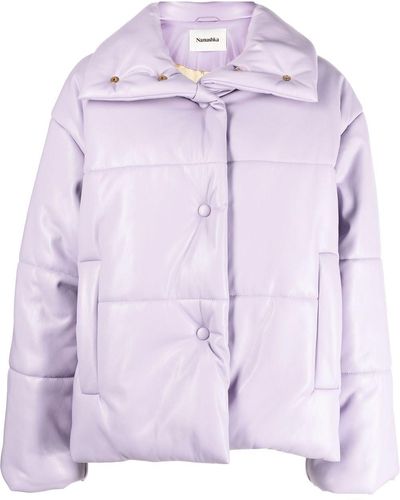 Nanushka High-neck Puffer Jacket - Purple