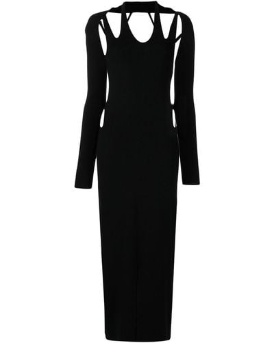 Dion Lee Cut Out-detail Knitted Midi Dress - Black