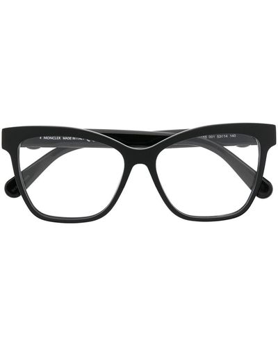 Moncler ロゴプレート 眼鏡フレーム - ブラック