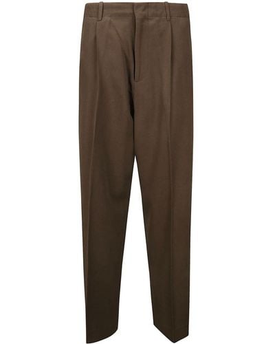 Our Legacy Borrowed Pleated Wide-leg Pants - Brown