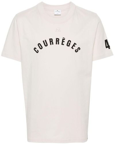 Courreges Ac Straight Cotton T-shirt - White