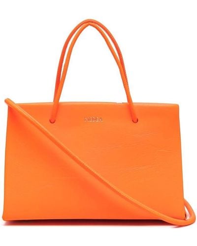 MEDEA Bolso shopper con logo estampado - Naranja