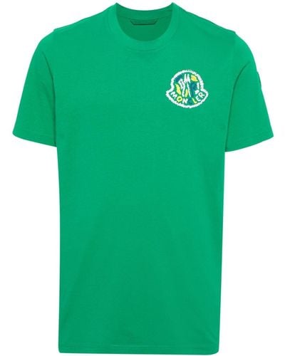 Moncler Logo-print Cotton T-shirt - Green
