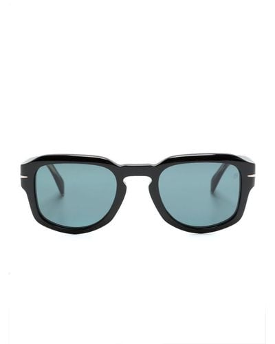 David Beckham Square-frame Tinted Sunglasses - Blue