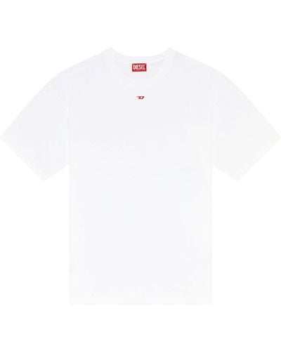 DIESEL T-boxt-d Logo-patch Cotton T-shirt - White