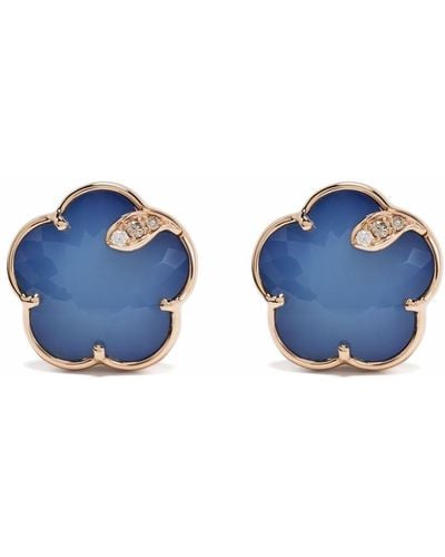 Pasquale Bruni 18kt Rose Gold Petit Joli Diamond Stud Earrings - Blue