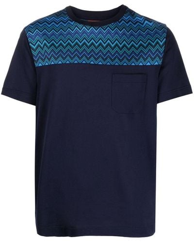 Missoni ジグザグパターン Tシャツ - ブルー