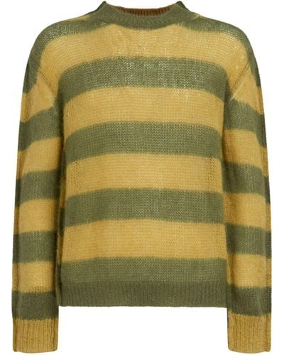 Marni Stripe-print Knit Jumper - Green