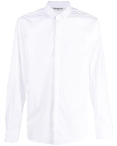 Neil Barrett Button-up Cotton Shirt - White
