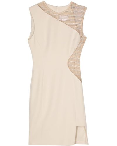 Genny Panelled Cady Mini Dress - Natural