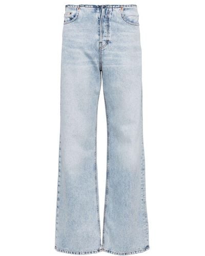 Haikure Jeans a gamba ampia Korea - Blu