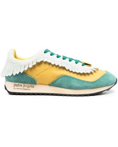 Palm Angels Colour-block Fringes Sneakers - Green