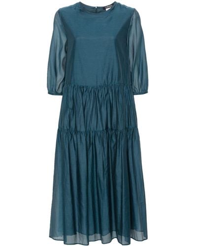 Max Mara Etienne Ruffle-detail Dress - Blue