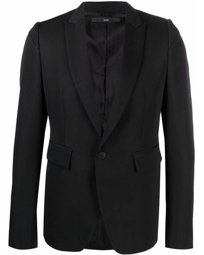 SAPIO Single-breasted Tailored Blazer - Black