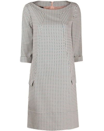 Talbot Runhof Kleid mit geometrischem Muster - Grau