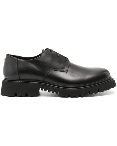 Neil Barrett X Doucal's Patent Leather Derby Shoes - Black