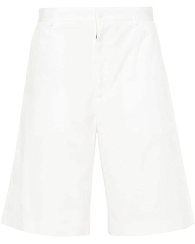 Dolce & Gabbana Bermuda Shorts Met Logoplakkaat - Wit