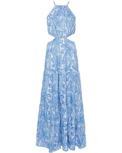 Mc2 Saint Barth Kaby Kleid mit Paisleymuster - Blau