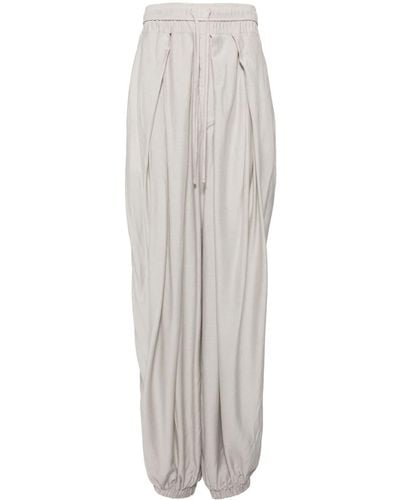 Julius Pleated Loose-cut Trousers - White