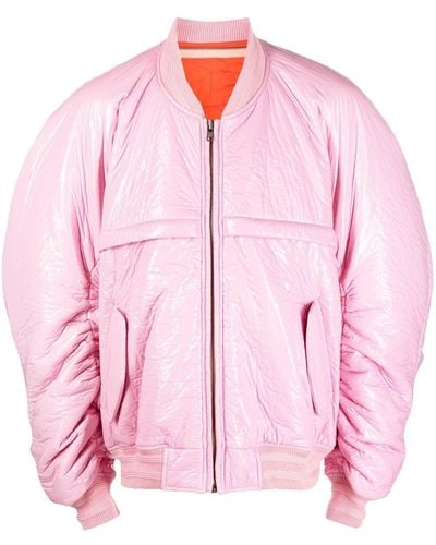 Walter Van Beirendonck Cercle Bomber Jacket - Pink