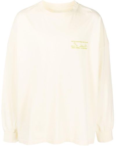 Martine Rose Embroidered Logo Long-sleeve T-shirt - Natural