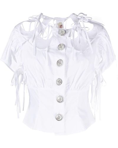 Chopova Lowena Slush Cut-out Shirt - White