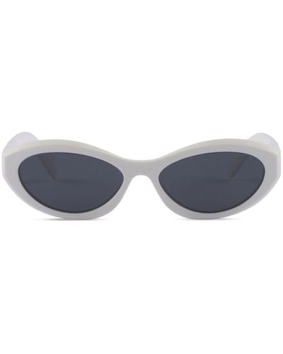 Prada Symbole Oval-frame Sunglasses - Blue