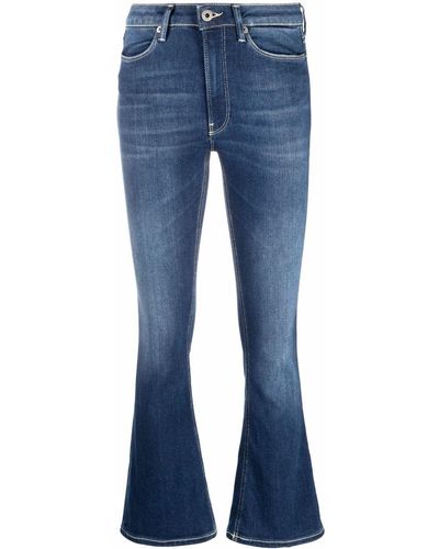 Dondup Flared Cropped Jeans - Blue