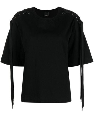Pinko Camiseta con cordones - Negro