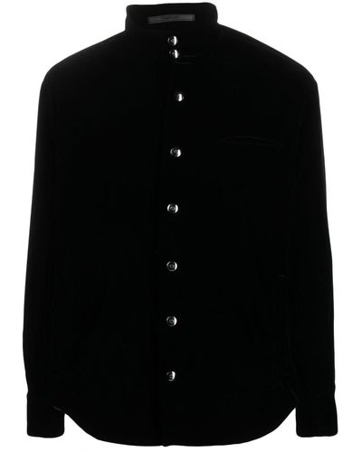 Giorgio Armani Overhemd Met Hoge Hals - Zwart