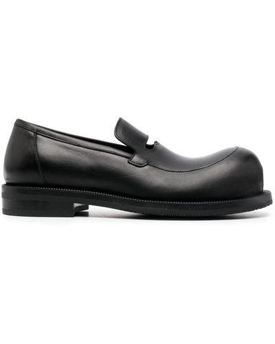 Martine Rose Bulb-toe Leather Loafers - Black