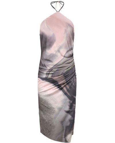 Jonathan Simkhai Hansel Graphic-print Halter-neck Dress - White