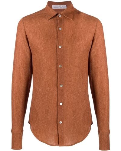 Ludovic de Saint Sernin Classic-collar Shirt - Brown