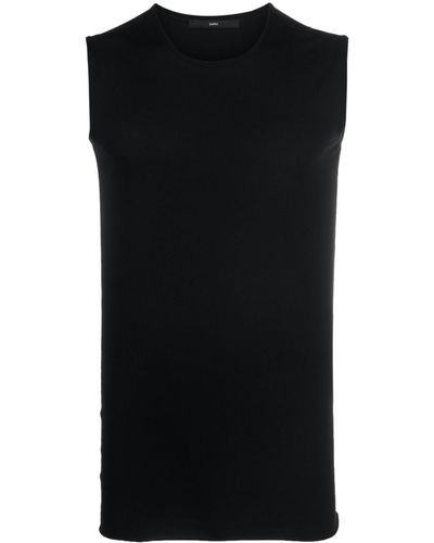 SAPIO Crew-neck Stretch-design Vest - Black