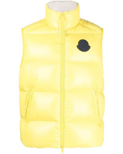 Moncler Sumido Logo-patch Down Vest - Yellow