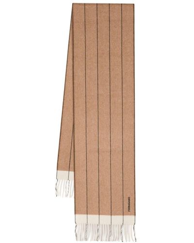 Ferragamo Wool And Cashmere Blend Scarf - Natural