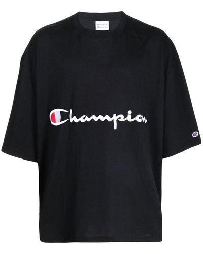 ANREALAGE Camiseta oversize con logo - Negro