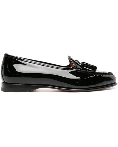 Santoni Andrea Patent-leather Loafers - Black