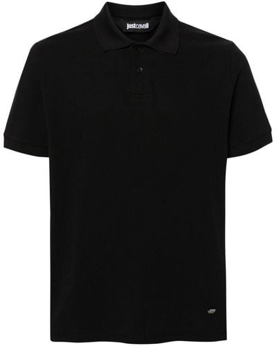 Just Cavalli Piqué-weave Polo Shirt - Black