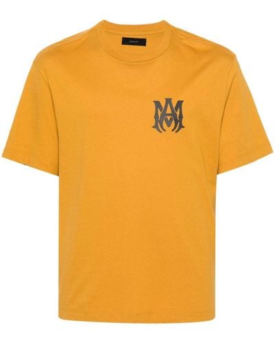 Amiri Ma Logo Cotton T-shirt - Yellow